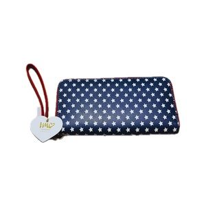 New! IMO Imoshion Cream Clutch Wristlet Wallet